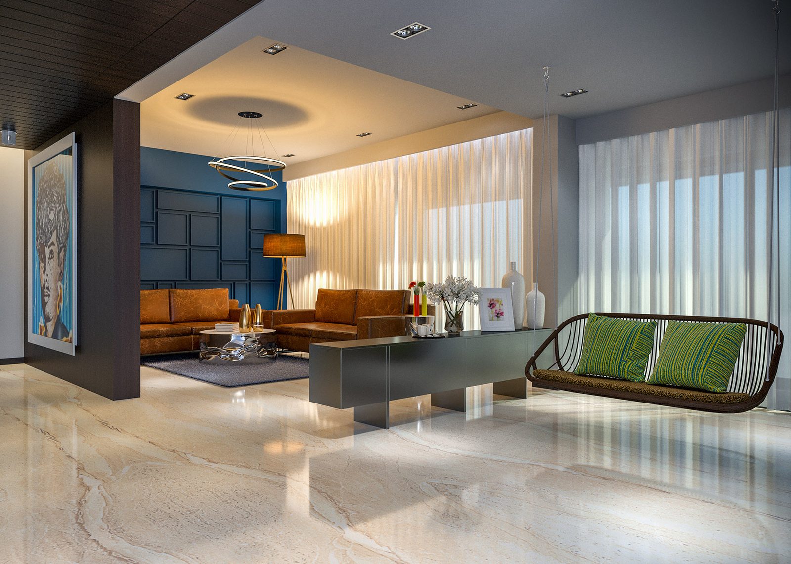 After interior render